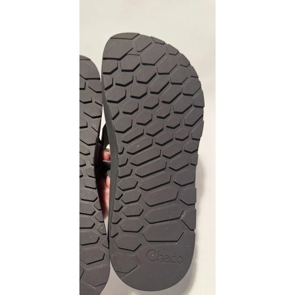 Chaco Flip Sandals Mens 7 Pitch Grey Lowdown Thong LUVSEAT Arch Support Vegan